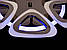 Стельова діодна люстра з пультом та підсвічуванням до 18 кв.м колір Чорний 80 Ват Diasha A8118/6BHR 3color, фото 5