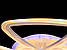 Стельова діодна люстра з пультом та підсвічуванням до 20 кв.м колір Коричневий 145 Ват Diasha A8118/4+4CF 3color, фото 2