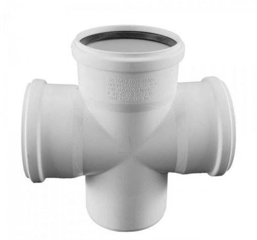 Хрестовина для безшумної каналізації Rehau Raupiano Plus 90/90/90 87°, фото 1