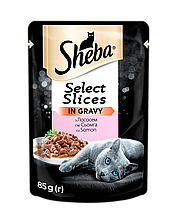 Вологий корм для кішок Sheba (Шеба) cig POU лосось у соусі, 85 г