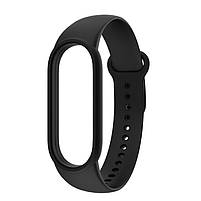 Ремінець для фітнес браслета Xiaomi Mi Band 5, 6, 7 чорний, фото 3