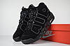 Чоловічі кросівки Nike Air More Uptempo, чорні із сірим адідас найт, фото 3