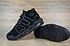 Чоловічі кросівки Nike Air More Uptempo, чорні із сірим адідас найт, фото 4