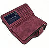 Стильний замшевий гаманець клатч (19 х 10,5 х 2 см) Baellerry Forever Бордовий / Жіночий гаманець із еко замші, фото 3