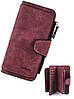 Стильний замшевий гаманець клатч (19 х 10,5 х 2 см) Baellerry Forever Бордовий / Жіночий гаманець із еко замші, фото 2