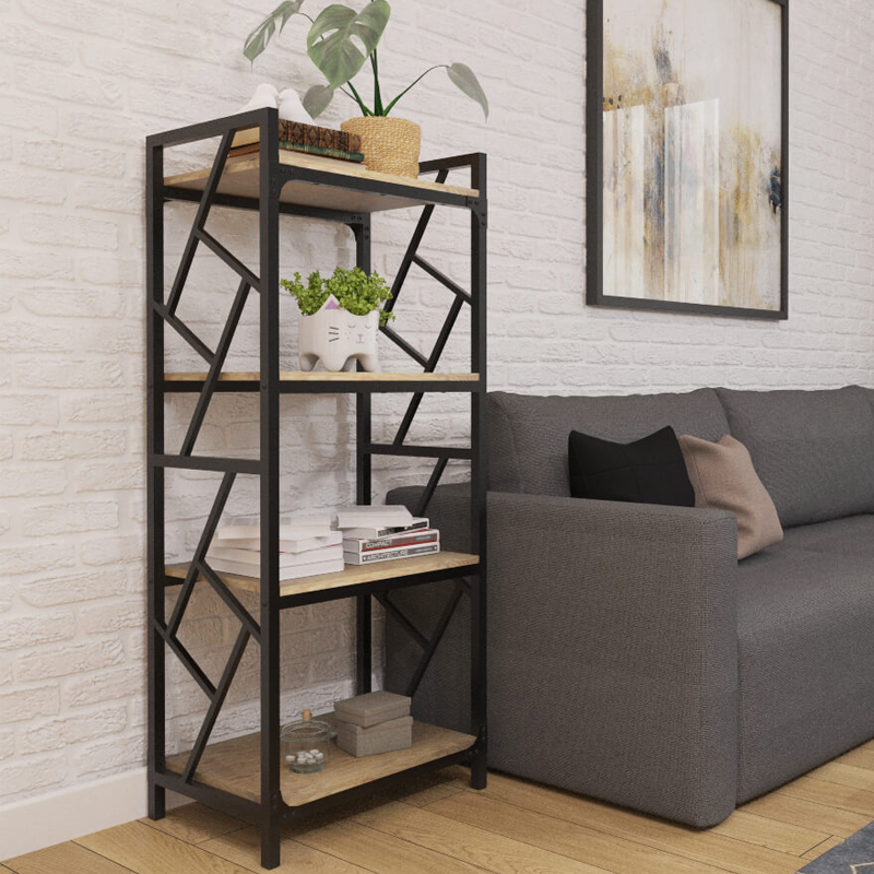 Стелаж в стилі лофт для дому серія Ромбо (4 полиці), фото 1