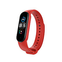 Ремінець для фітнес браслета Xiaomi Mi Band 5, 6, 7 червоний, фото 5