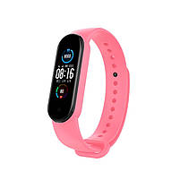 Ремінець для фітнес-браслета Xiaomi Mi Band 5, 6, 7 рожевий, фото 4