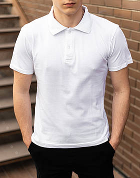 Біла чоловіча футболка поло/купити сорочку поло