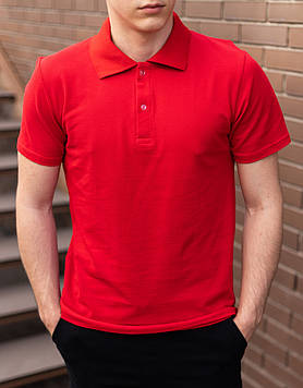 Червона чоловіча футболка поло/купити сорочку поло