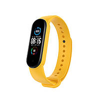 Ремінець для фітнес браслета Xiaomi Mi Band 5, 6, 7 жовтий, фото 7