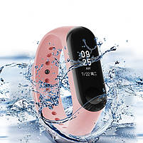 Ремінець для фітнес-браслета Xiaomi Mi Band 5, 6, 7 блідо-рожевий, фото 3