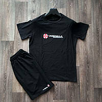 Комплект мужской футболка и шорты Umbrella черный, фото 1