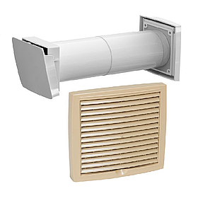 Провітрювач стіновий WIVE 100, термостат, фільтр повітря, поглинач шуму, Finland Бежевий RR30