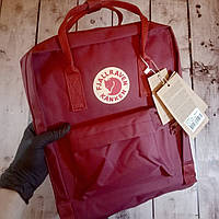 Рюкзак бордовый женский мужской городской модный 16 литров от бренда Fjallraven Kanken Classic Канкен Классик