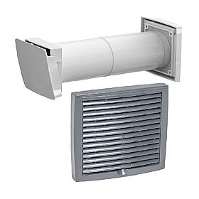 Провітрювач стіновий WIVE 100, термостат, фільтр повітря, поглинач шуму, Finland Сірий RAL7015