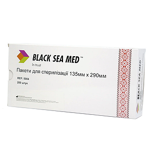 Пакети для стерилізації, 200 шт, 135 мм * 290мм, Black Sea Med