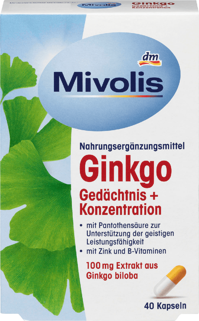 Биологически активная добавка Mivolis Ginkgo, 40 шт. - фото 1 - id-p60741428