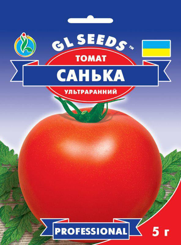 

Томат Санька популярный сорт не требовательный к уходу ультраскороспелый низкорослый, упаковка 5 г