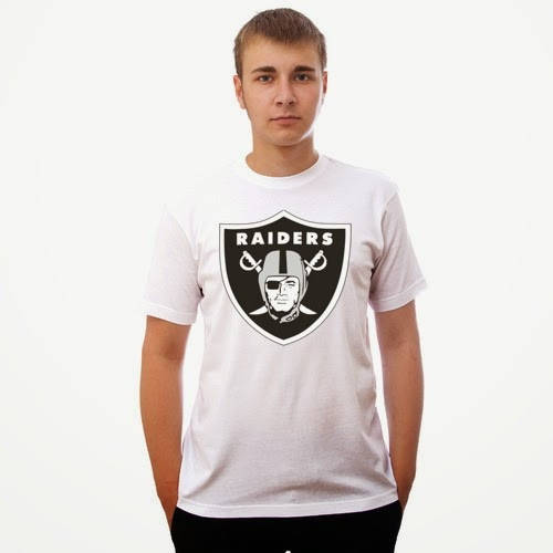 

Белая кэжуал футболка | в стиле Raiders XL