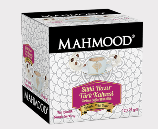 

Now Готовый кофе по-турецки с молоком и сахаром Коробка с 12 пакетиками по 25 г