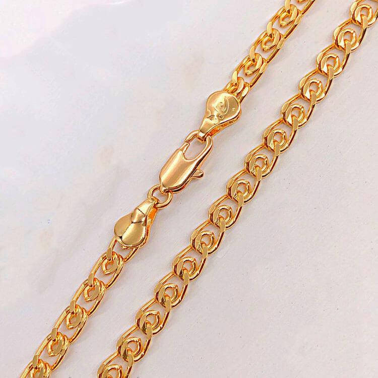 

Цепочка Xuping 50 см х 4,5 мм Лав медицинское золото позолота 18К А/В 3-0048