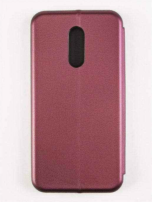 

Чехол книжка Redmi 5 Plus \ Чехол книжка Redmi 5+ \ Чехол книга Редми 5+ бодо магнитная есть отдел для карты, Бордовый