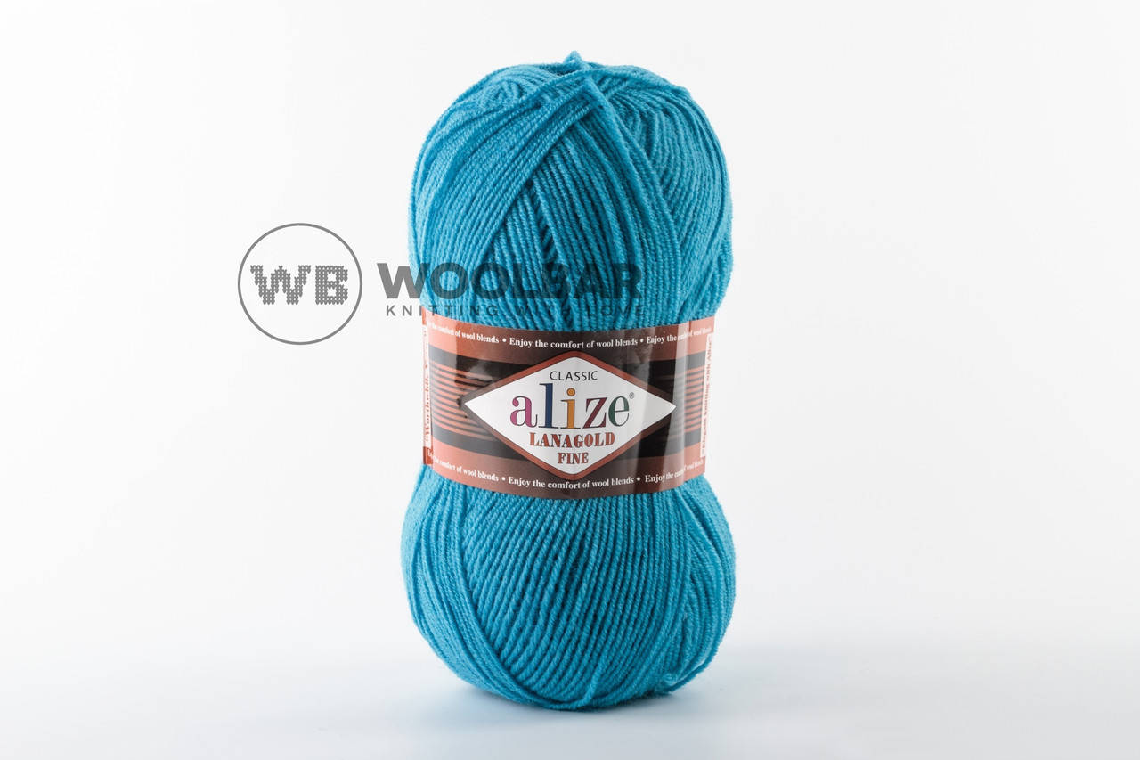 

Пряжа Alize Lanagold Fine 245 бирюзовый