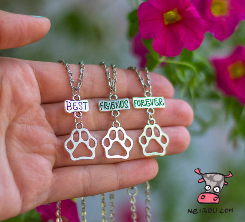 

Кулон для троих друзей "Best Friends Forever. Лапа. Цена за набор