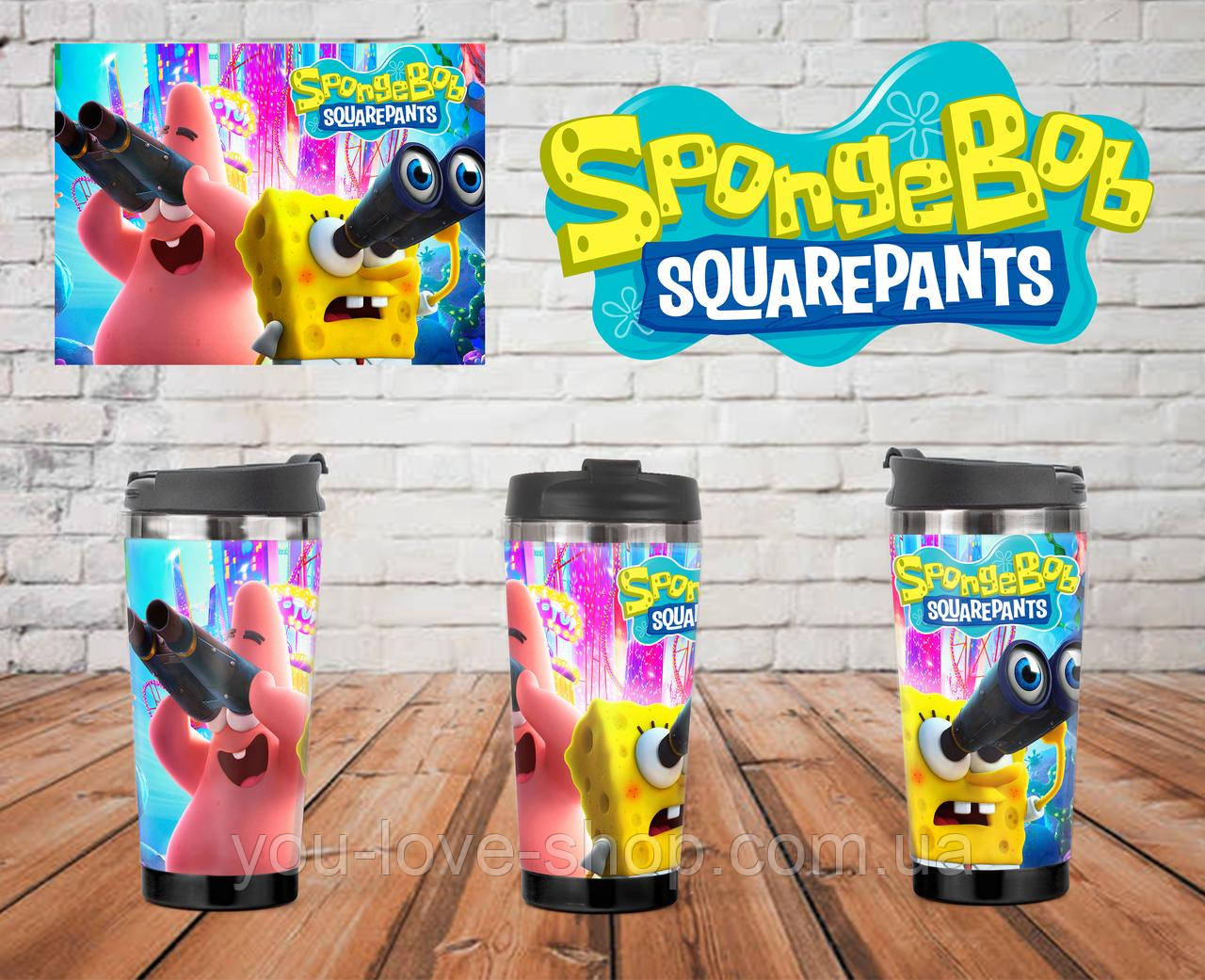 Термочашка Спанч Боб "Бінокль" / Sponge Bob Squarepants