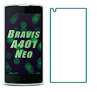 Защитное стекло Bravis A401 Neo (Прозрачное 2.5 D 9H) (Бравис А401 Нео)