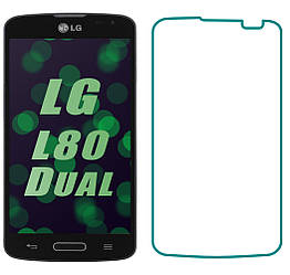 Захисне скло LG L80 Dual D380 (Прозоре 2.5 D 9H) (Лджи Л80 Д380)