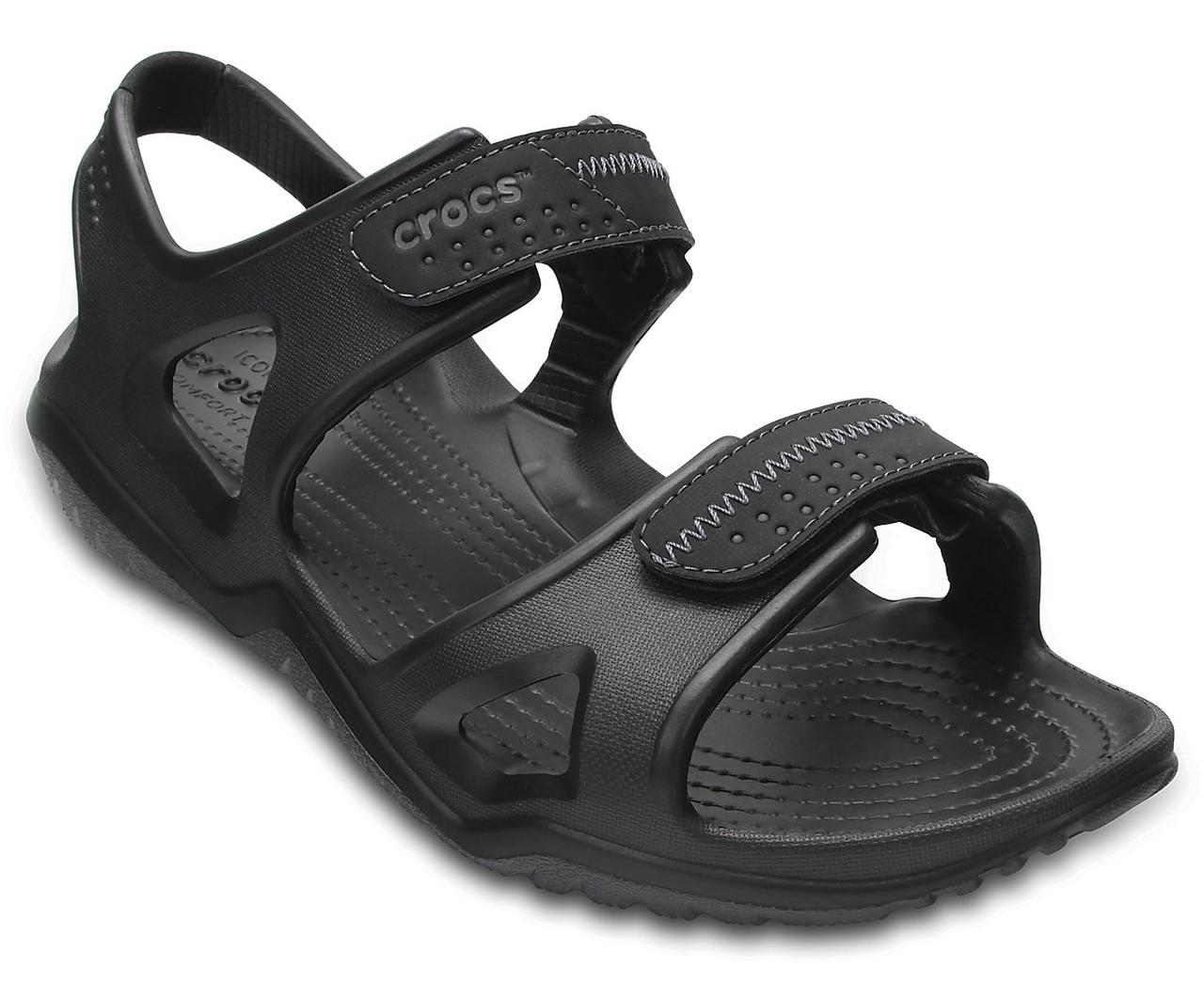 Сандалі чоловічі босоніжки Крокси оригінал / Crocs men's Swiftwater River Sandal (203965), Чорні