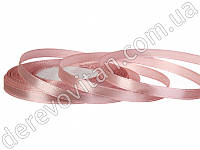 Лента атласная розовая пудровая, 0.7 см
