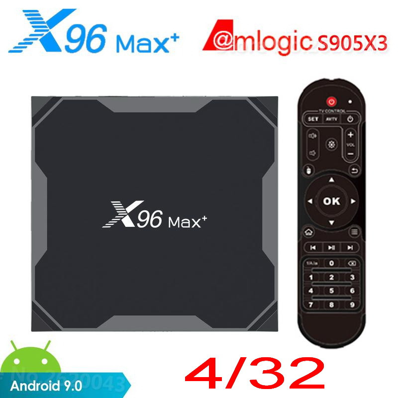 ТВ-приставка X96 Max + Plus (4/32 Gb) 4-ядерна на Android 9.0 Настроєна, фото 1
