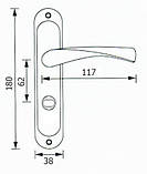 Ручки на планке A-62-04 WC L/R Никель, фото 2