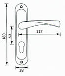 Ручки на планці A-62-012 Золото, фото 2