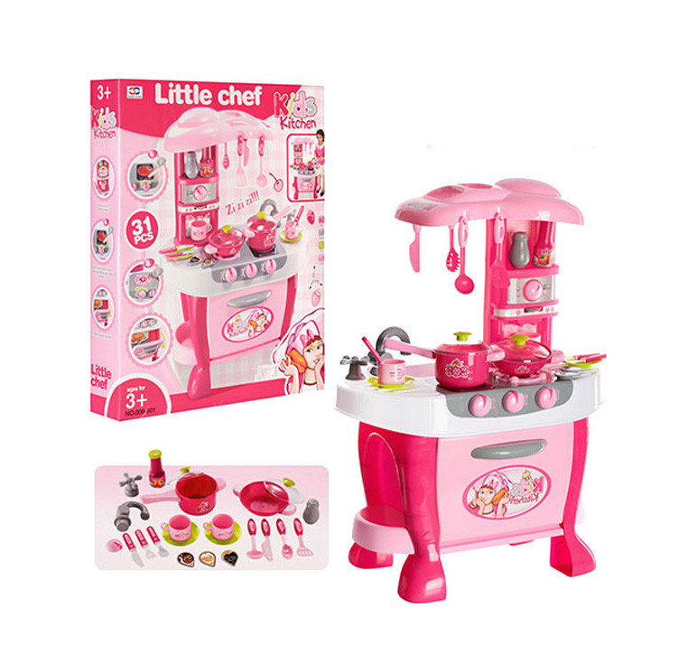 Кухня з плитою та набором посуду "Little chef" (008-801A)
