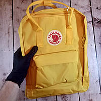 Рюкзак желтый женский мужской городской модный 16 литров от бренда Fjallraven Kanken Classic Канкен Классик