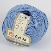 Пряжа Jeans 50гр - 160м (15 Блакитний) YarnArt 55 % бавовна, 45 % поліакріл, Туреччина