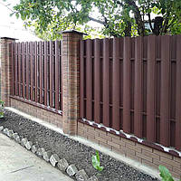 Штакетник 130мм 0,45мм Украина глянцевый двухсторонний RAL 8017 (шоколад)