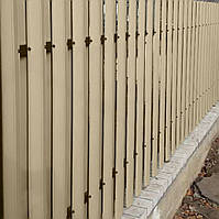 Металевий паркан 130мм 0,45 мм Україна глянцевий двосторонній RAL 1015 (слонова кістка)