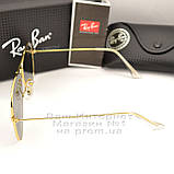 Женские солнцезащитные очки Ray Ban Aviator RB 3026 Авиаторы зеркальные линзы Брендовые Рей Бан 3025, фото 4