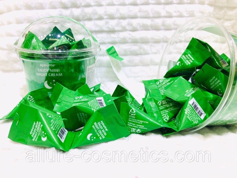 Нічний крем для обличчя з центеллою AYOUME Enjoy Mini Night Cream 1шт 3г