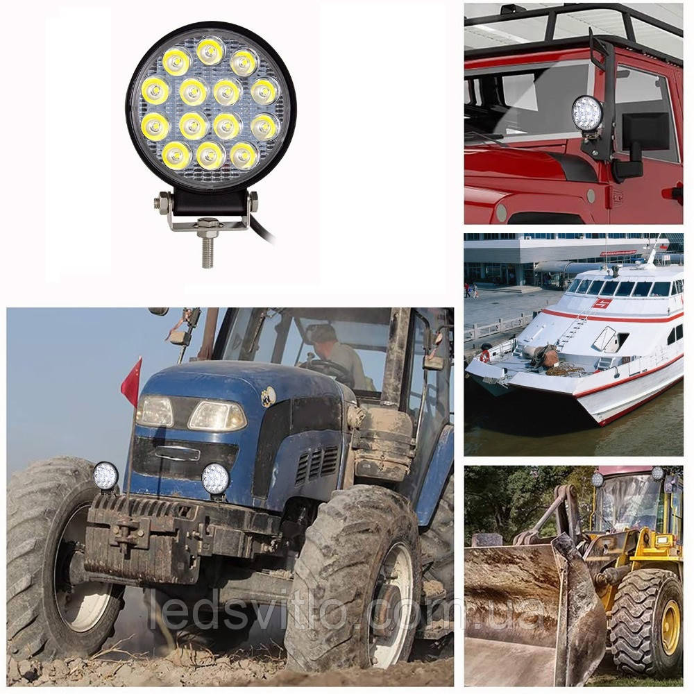 Світлодіодна автомобільна LED Фара 12-24v CYCLONE WL-D7 MINI 42W EP16 SP