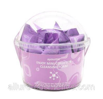 Пінка для вмивання з колагеном AYOUME Enjoy Mini collagen cleansing foam 30шт по 3г