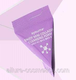 Пенка для умывания с коллагеном AYOUME Enjoy Mini collagen cleansing foam 30шт по 3г - фото 2 - id-p1221593391