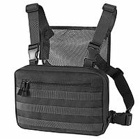 Сумка-жилет на груди, чорна