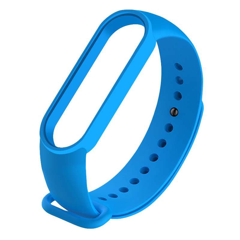 Ремінець для фітнес-браслета Xiaomi Mi Band 5, 6, 7 блакитний
