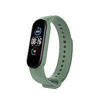 Ремешок для фитнес браслета Xiaomi Mi Band 5, 6, 7 хакі, фото 4